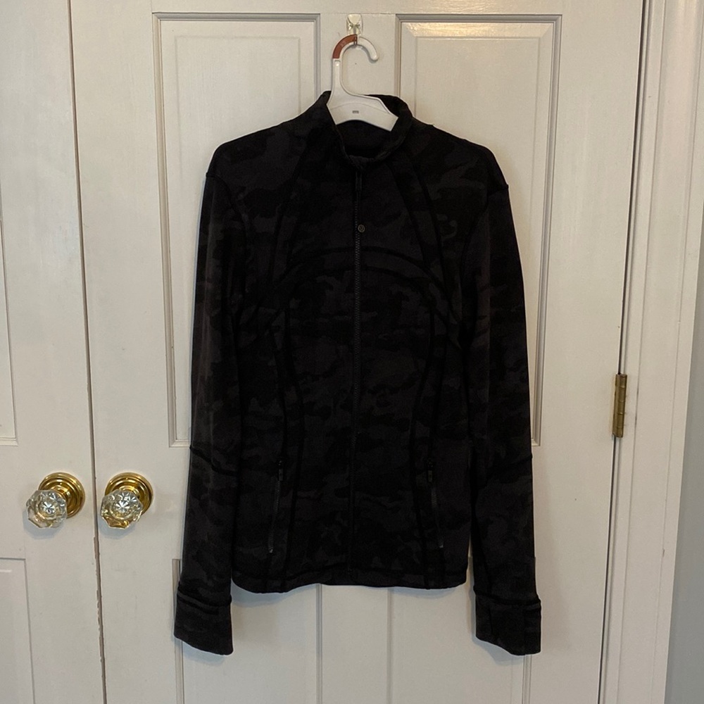 Lululemon Black Camo long define jacket